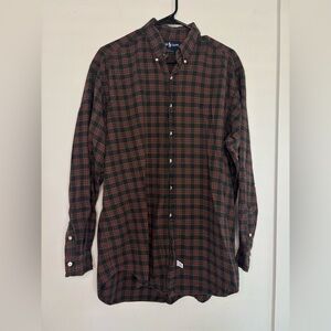 RALPH LAUREN PLAID BUTTON DOWN COTTON MENS SHIRT SZ LARGE